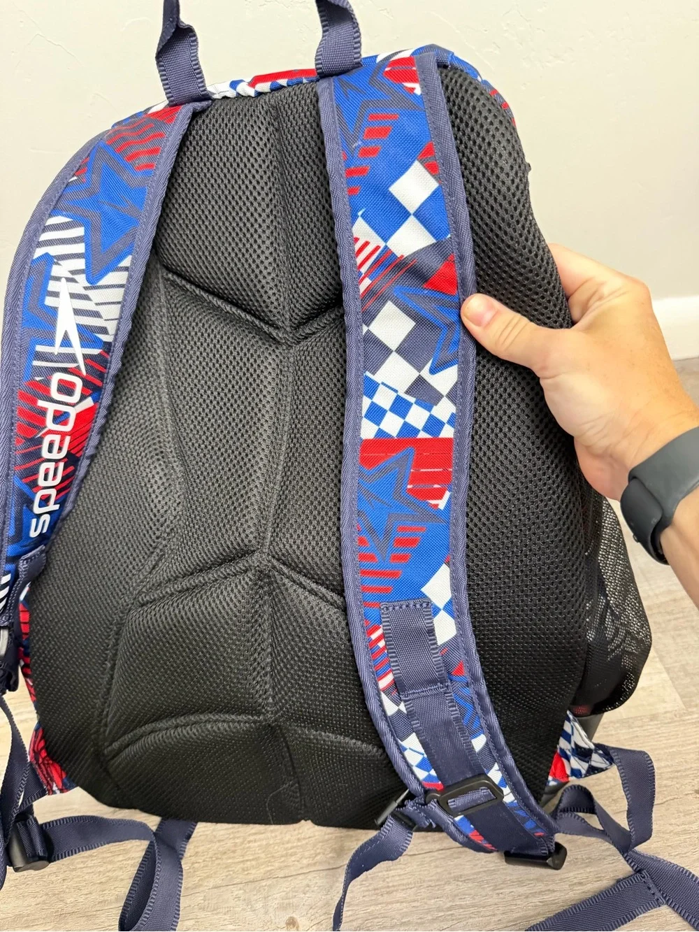 Speedo Teamster 35L Swim Backpack Red White Blue USA, NEW w/o tags